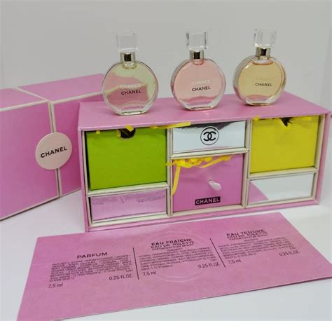 chanel chance mini perfume set|chanel chance sample set.